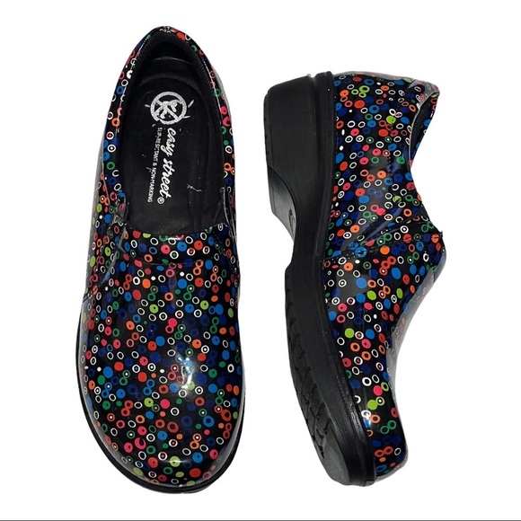 Easy Street 7.5M Fireworks Clog Ortho Comfort Slip-Resistant Slip-On Nurse Shoe - Picture 3 of 5
